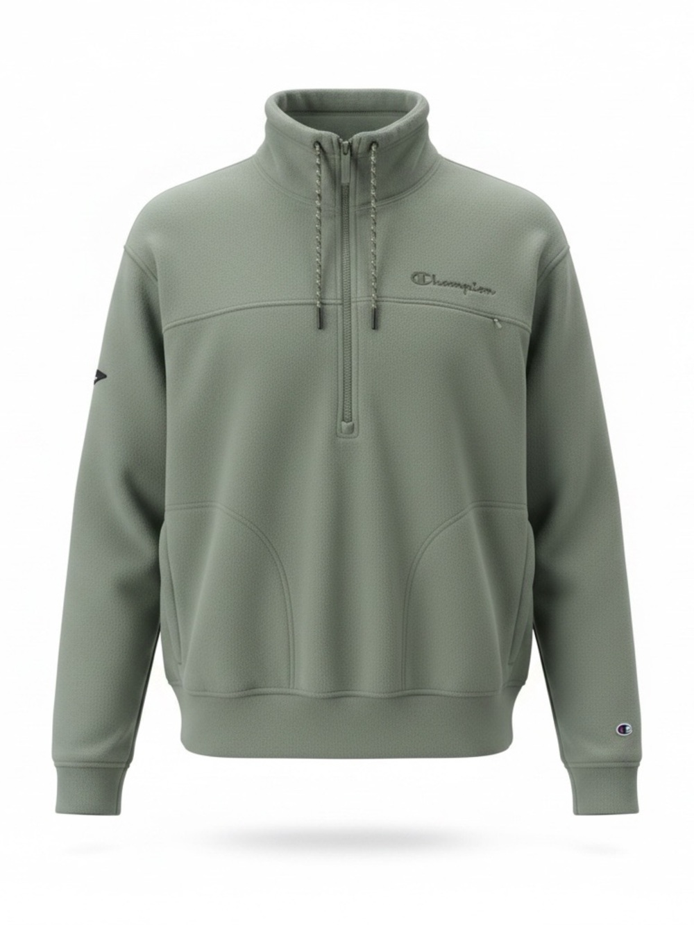 Champion Men’s quarter-zip polar fleece pullover Stand Collar Size M